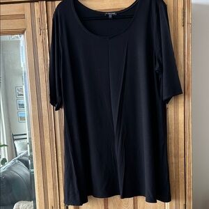 Eileen Fisher Elegant Black Short Sleeve Tee 1X